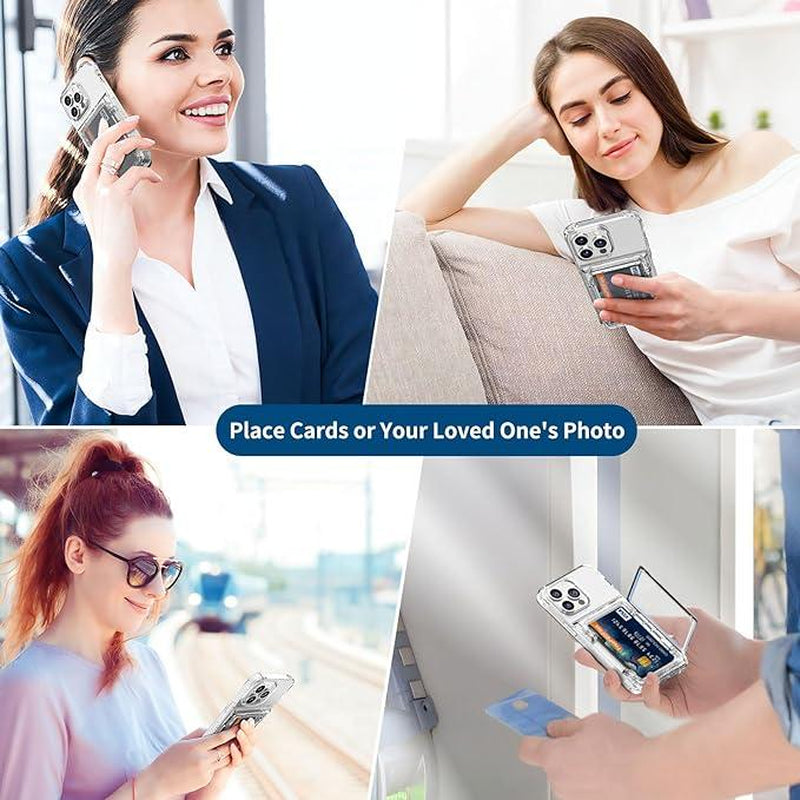 Transparent Photocard Phonecase: Stylish Clear Case with Flip Card Holder for iPhone and Samsung - Perfect for Kpop Fans!