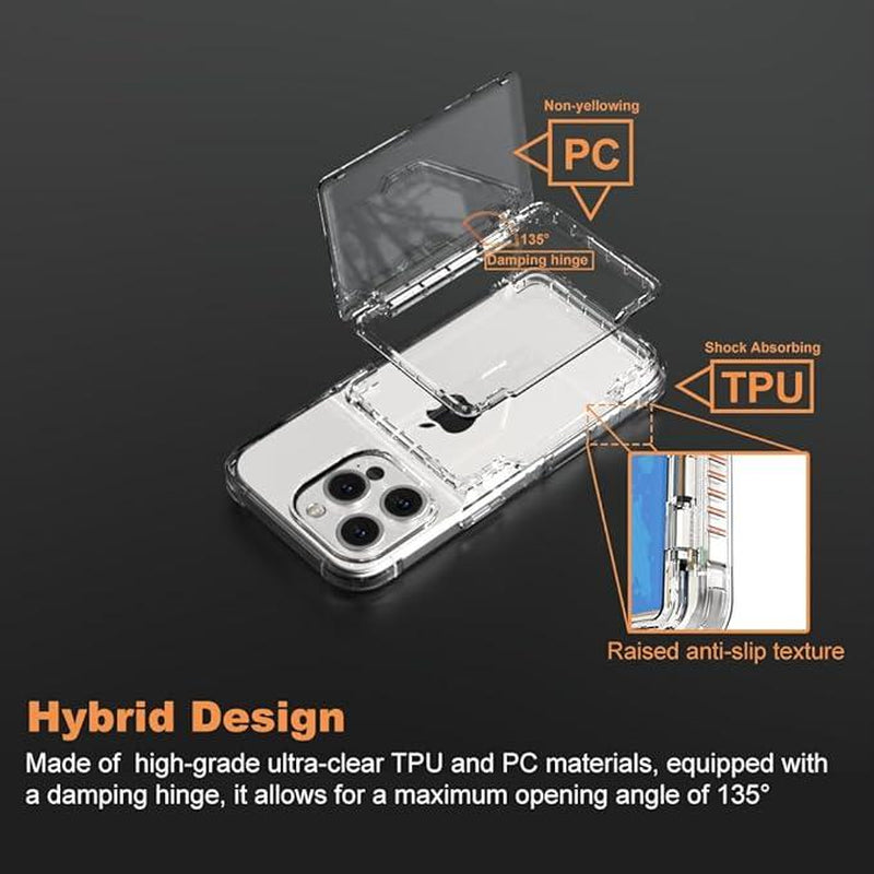Transparent Photocard Phonecase: Stylish Clear Case with Flip Card Holder for iPhone and Samsung - Perfect for Kpop Fans!